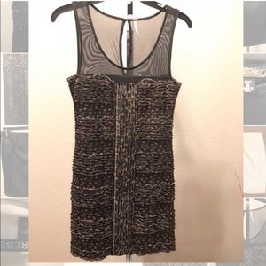 Free People tank dress with mesh top!
